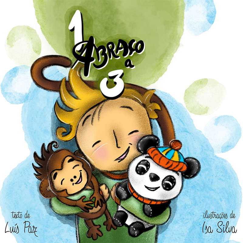 Ilustrações para o livro 'Um Abraço a três' de Luís Paz