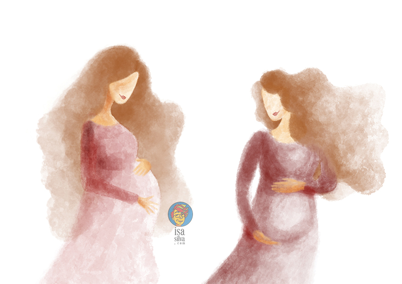 Ilustrações agenda ‘Estou Grávida – Agenda da Nossa Viagem’