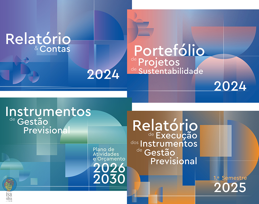 Design e paginação dos relatórios de reporte das Águas e Energia do Porto