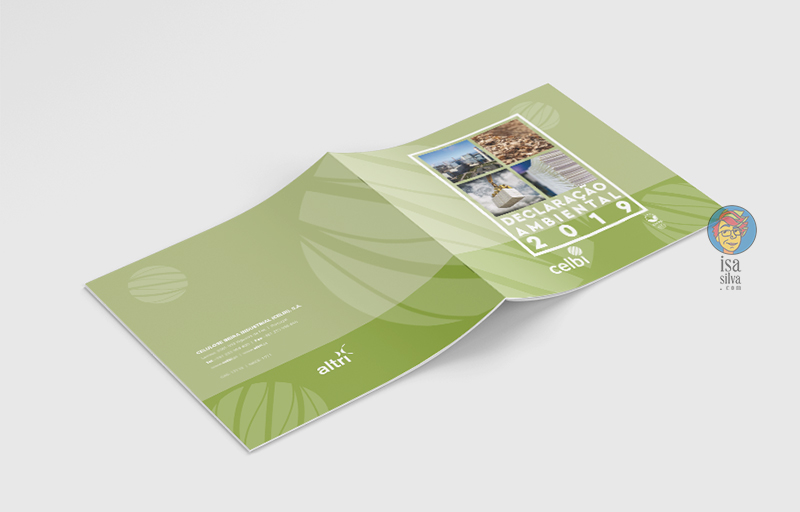 Design e paginação da Declaração Ambiental da Celbi, 2019