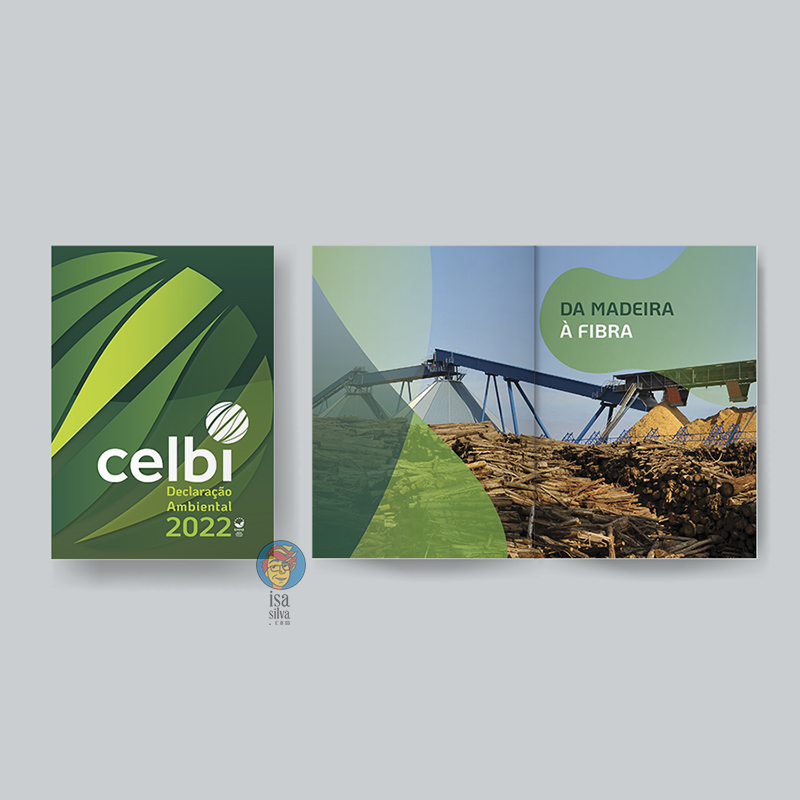 Design e paginação da Declaração Ambiental da Celbi, 2022