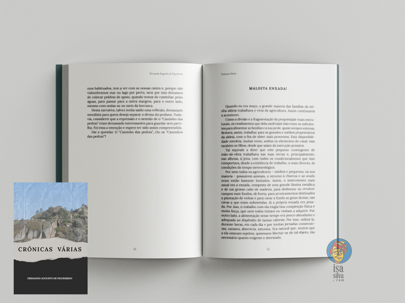 Design e paginação do livro 'Crónicas várias'