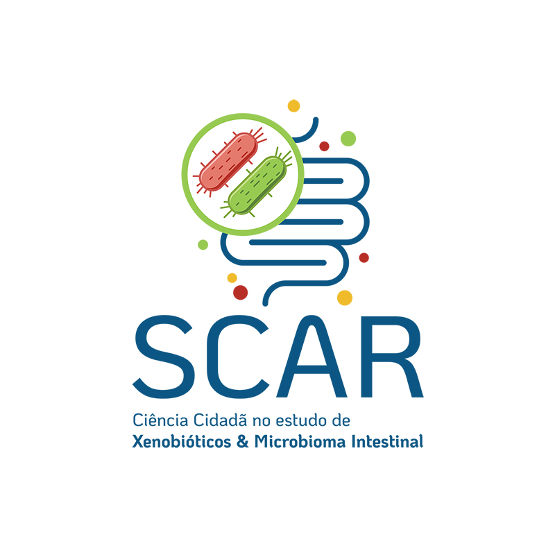 Criação do logotipo para SCAR - Ciência Cidadã no estudo de Xenobióticos & Microbioma Intestinal