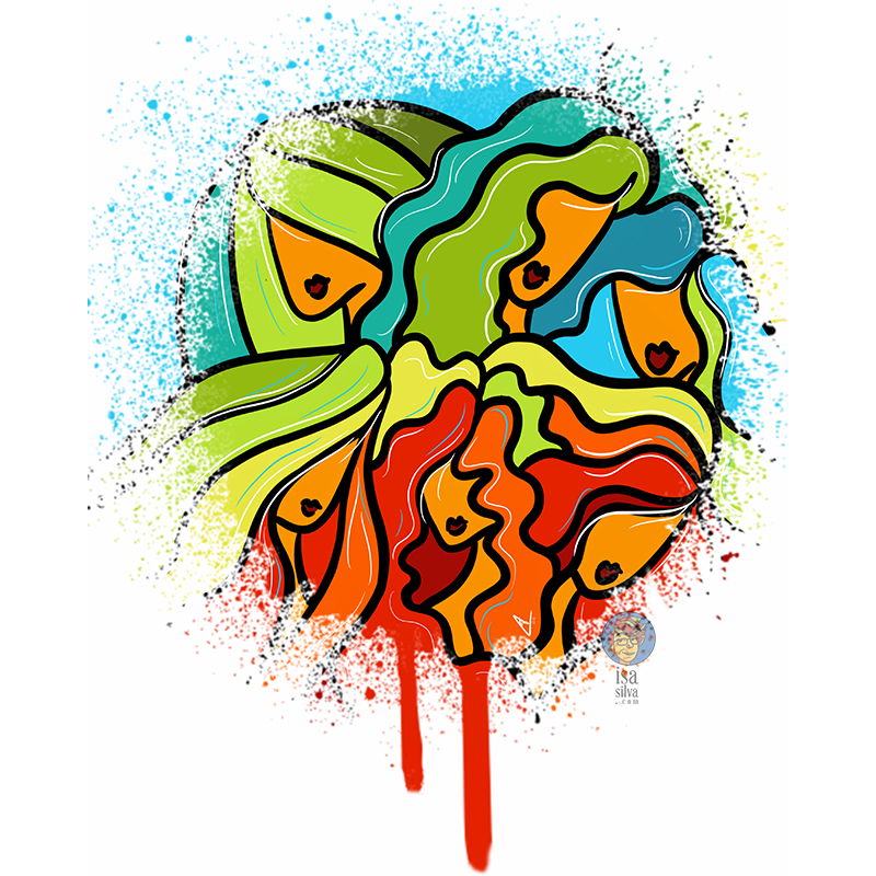 Ilustração feita para tshirts de yesyoucan.spray