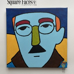 Square Faces - Fernando Pessoa - Pintura em tela
