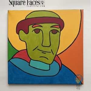 Square Faces - Santo António - Pintura em tela