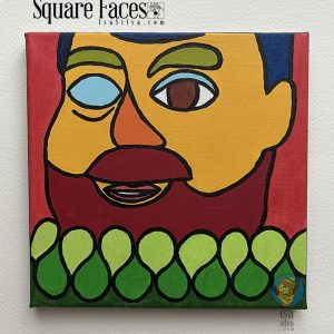 Square Faces - Camões - Pintura em tela