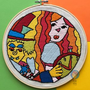 Square Faces - Alice no País das Maravilhas - Bordado