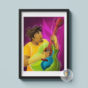 (Música) Guitarrista - Ilustração