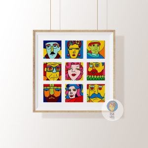 Square Faces - Algumas personalidades - Ilustração