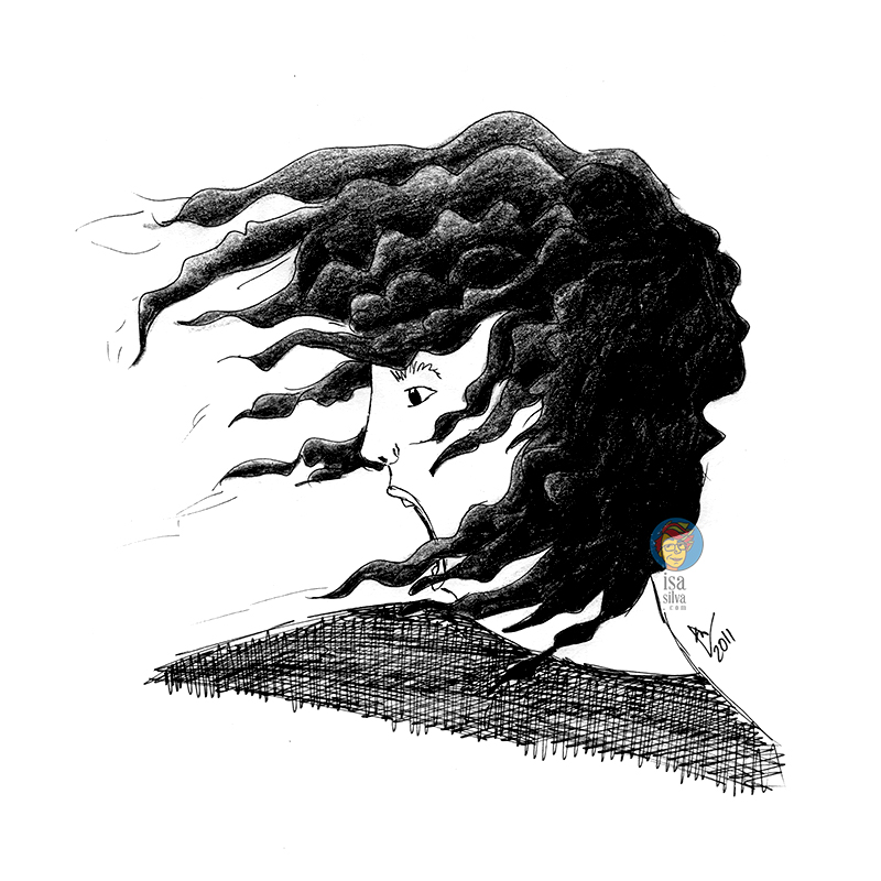 Ilustrações que fiz para o meu blog 'O lado oculto da Marciana'