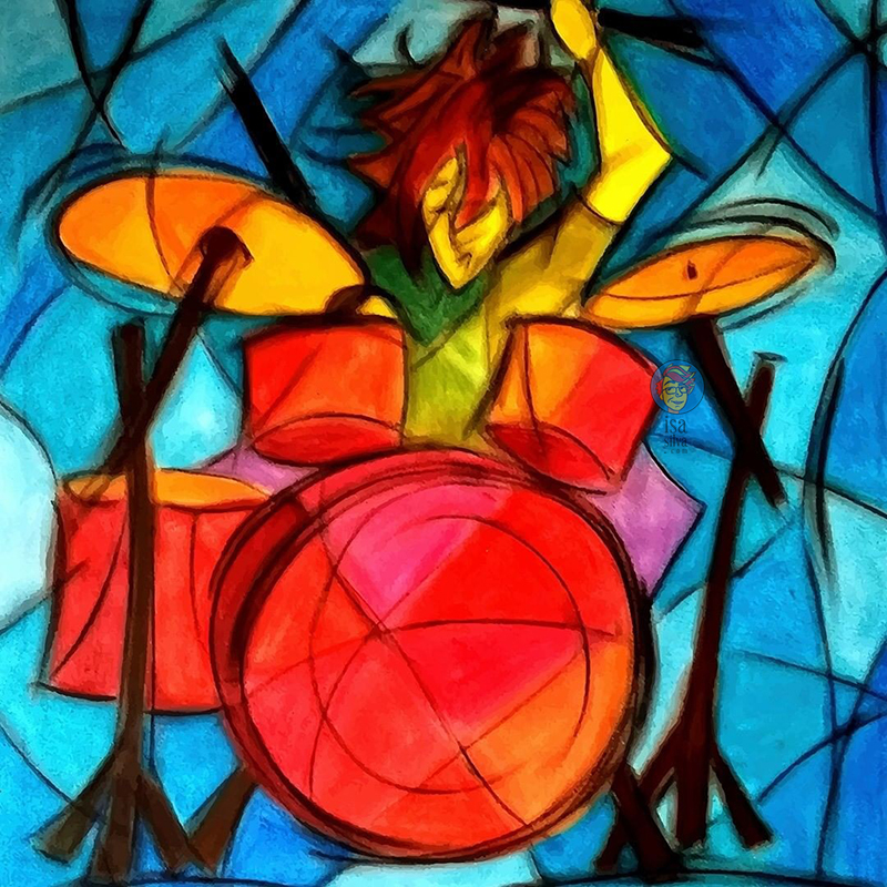 Tela em pastel - Rock 1