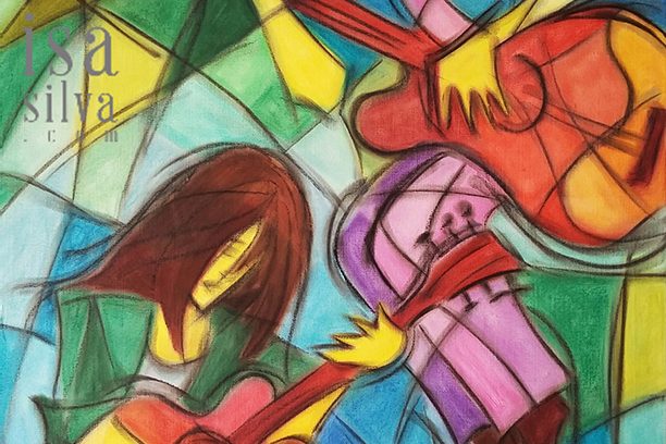 Tela em pastel - Rock 2