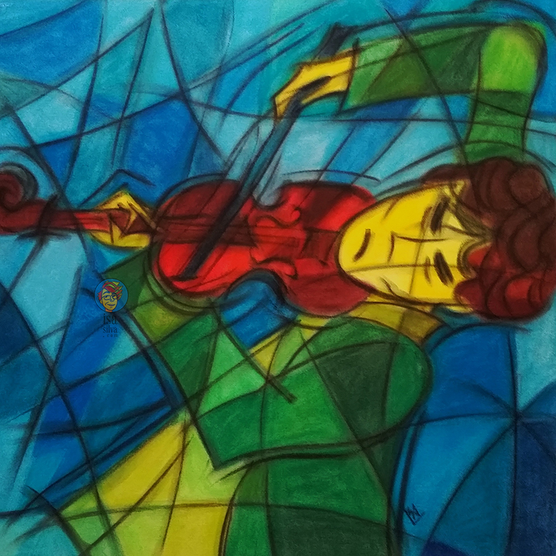 Tela em pastel - Violin