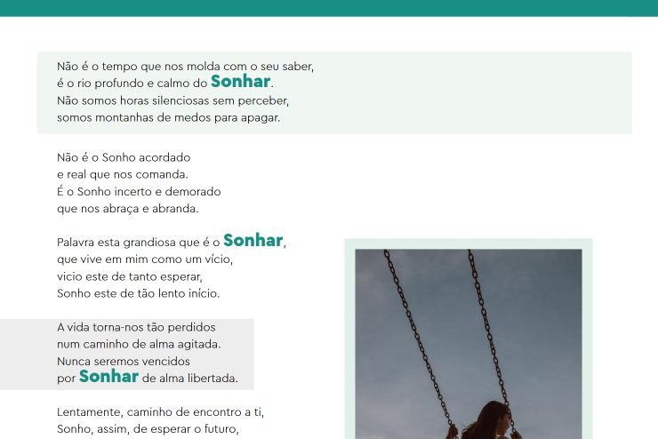 Poesia 'Não é o tempo que nos molda'